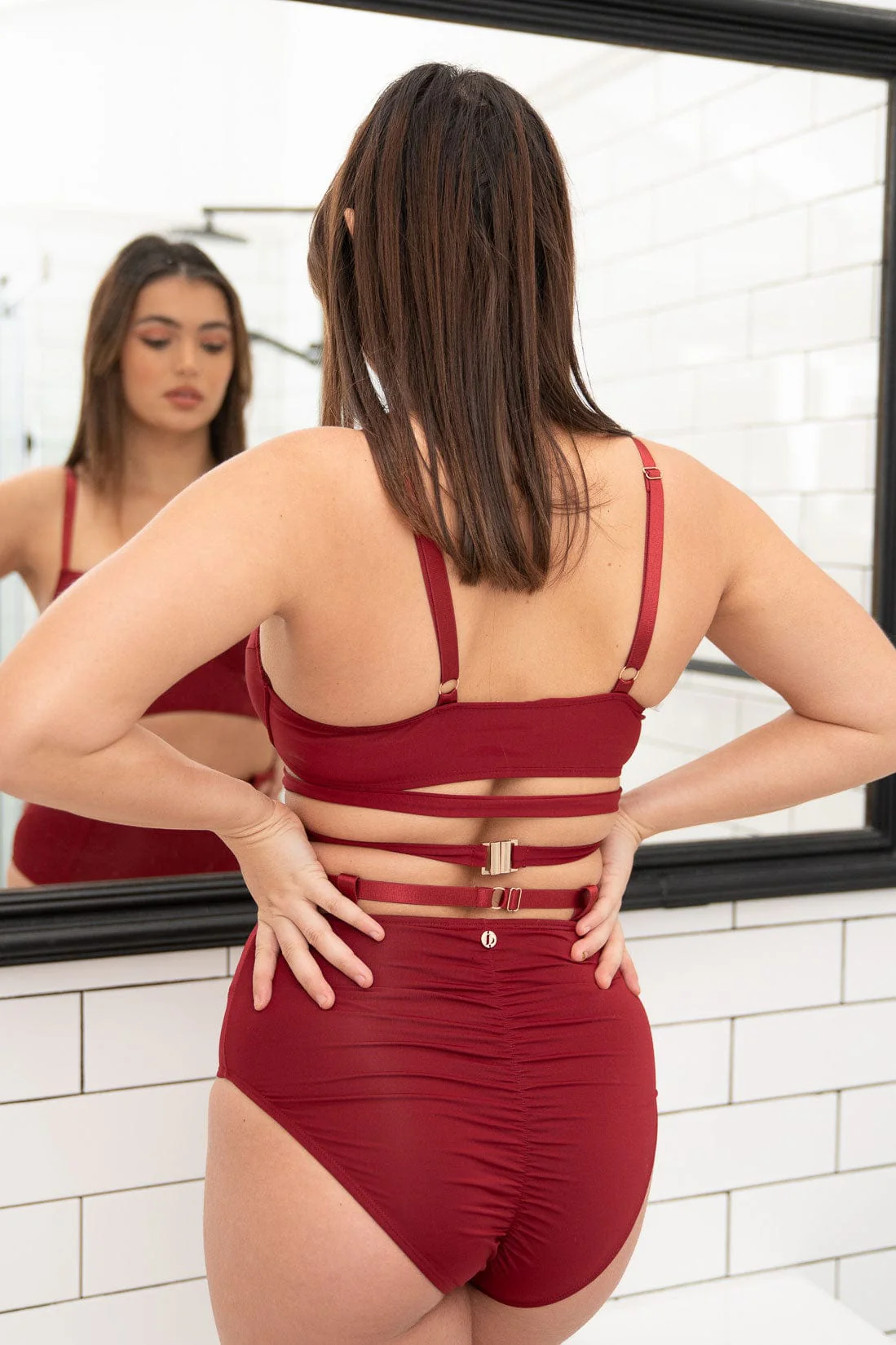 Alice Bra - Strappy Underwire Bra Recycled Wine - Image 3