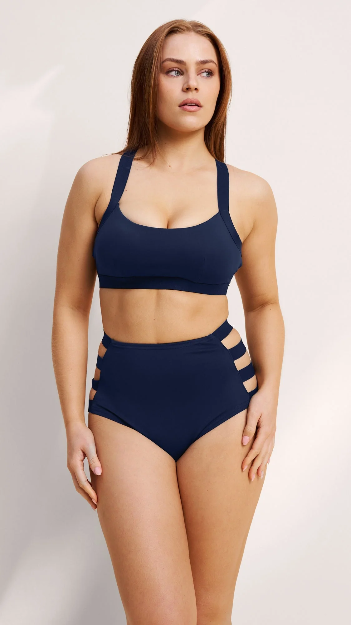 Dallas Cross Back Top Navy - Image 5