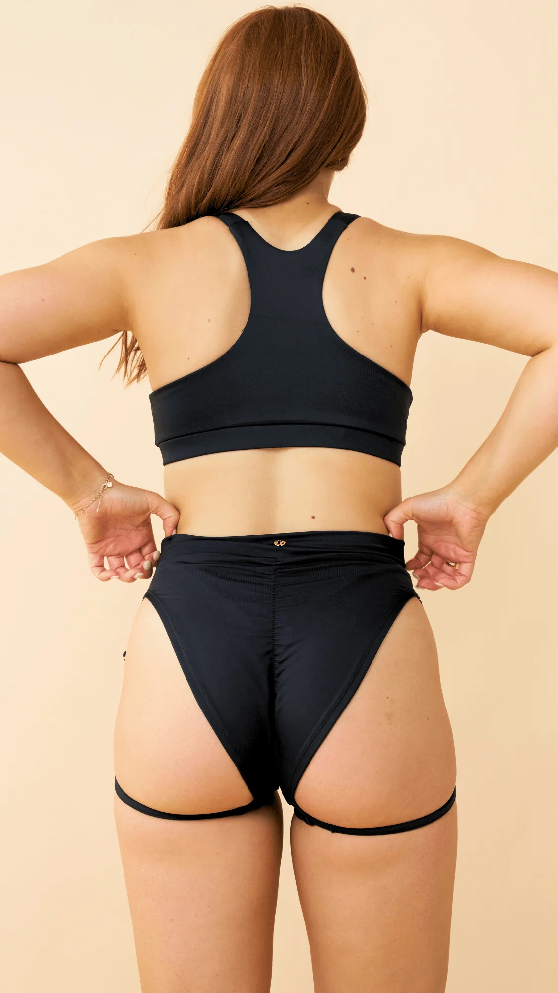 High Cut Garter Shorts Black - Image 4