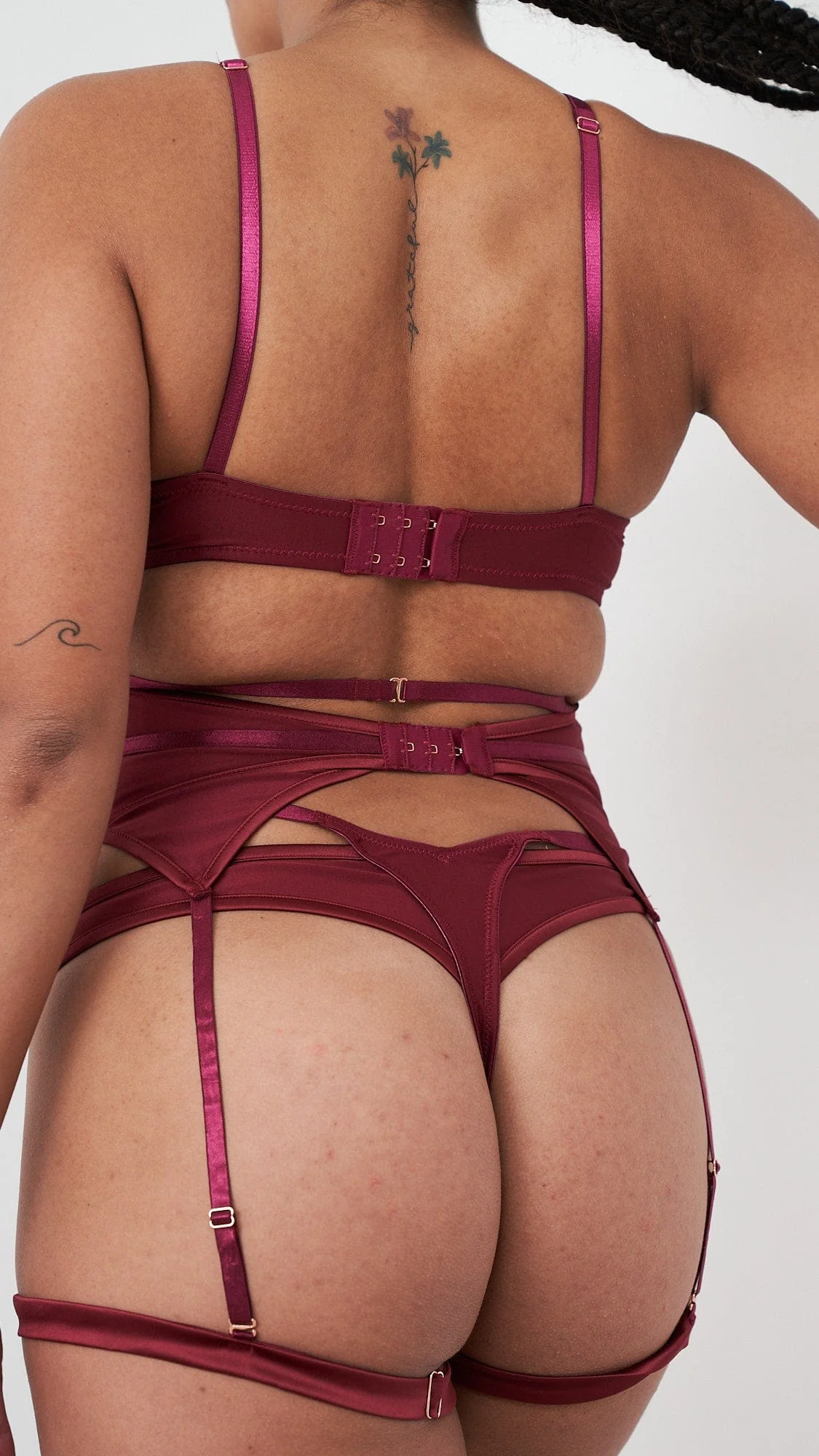 Lauren Bra - Strappy Cut Out Adjustable Bra Recycled Wine - Image 4