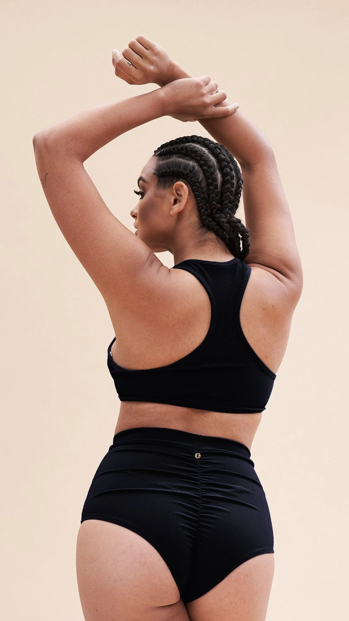 Zoey Top - Ribbed Underwire Crop Black - Image 6